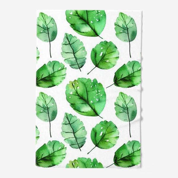 Полотенце «Зеленые листья»