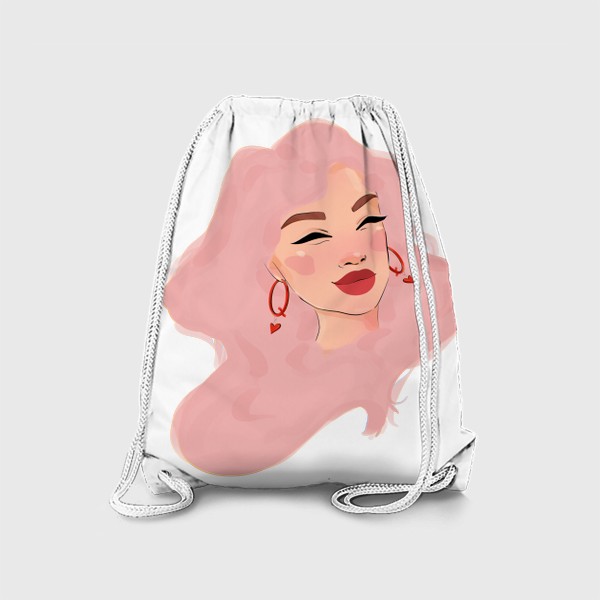 Рюкзак «Девушка с розовыми волосами»