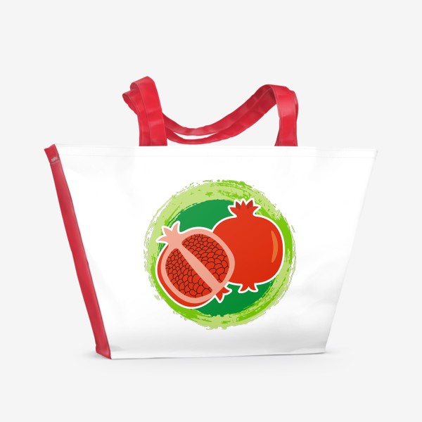 Пляжная сумка «Мультяшный гранат фрукт»