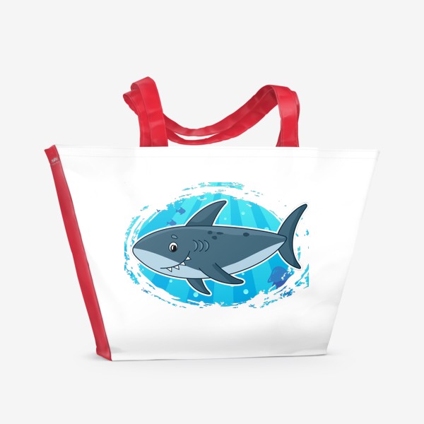 Пляжная сумка «Мультяшная акула»