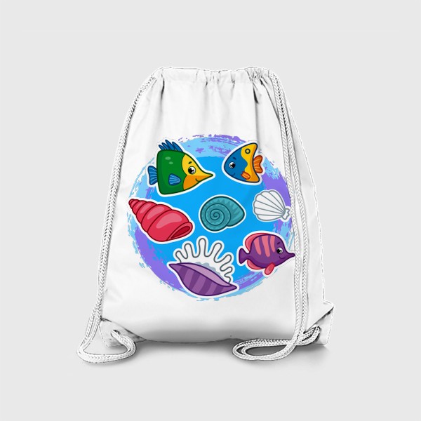 Рюкзак «Морские рыбки и ракушки»