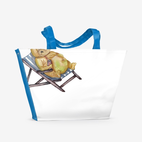 Пляжная сумка «бегемот на пляже»