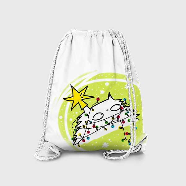 Рюкзак «Новогодний кот-елка. Счастливого Нового года»