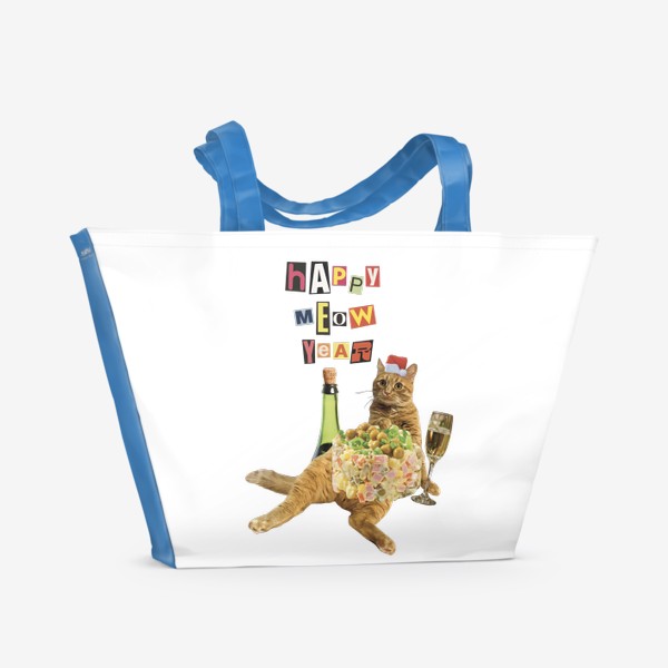 Пляжная сумка «Happy meow year»