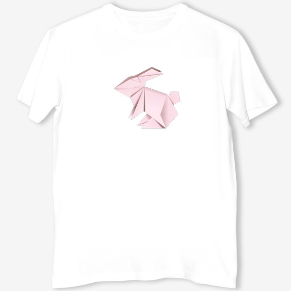 Футболка «Розовый кролик оригами»