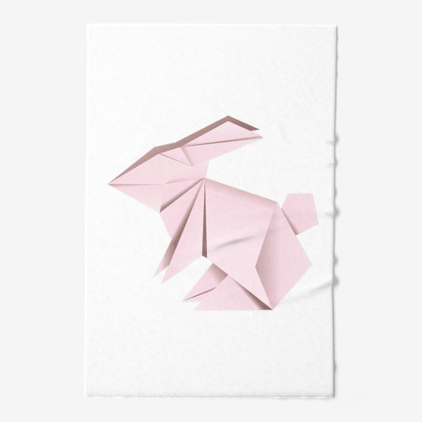 Полотенце &laquo;Розовый кролик оригами&raquo;