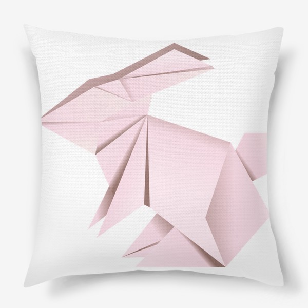Подушка «Розовый кролик оригами»