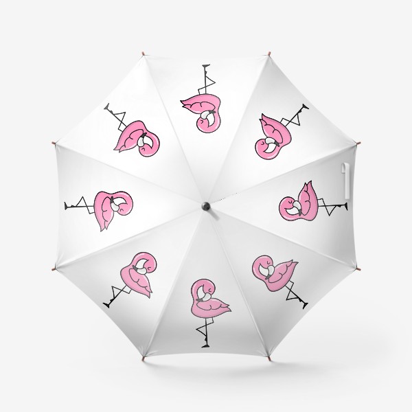 Зонт «Спящий розовый фламинго»