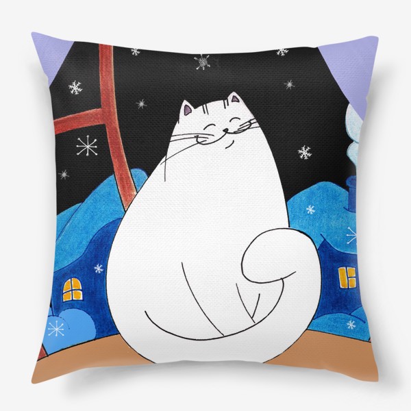 Подушка «Кошка Зима»