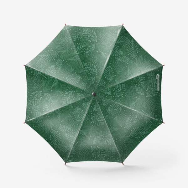 Зонт «Листья на зеленом фоне»