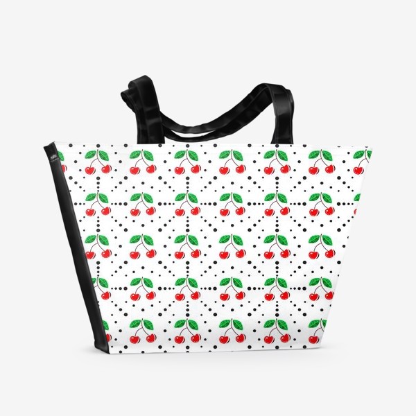 Пляжная сумка «Сладкая вишня. Фрукты. Ягоды»