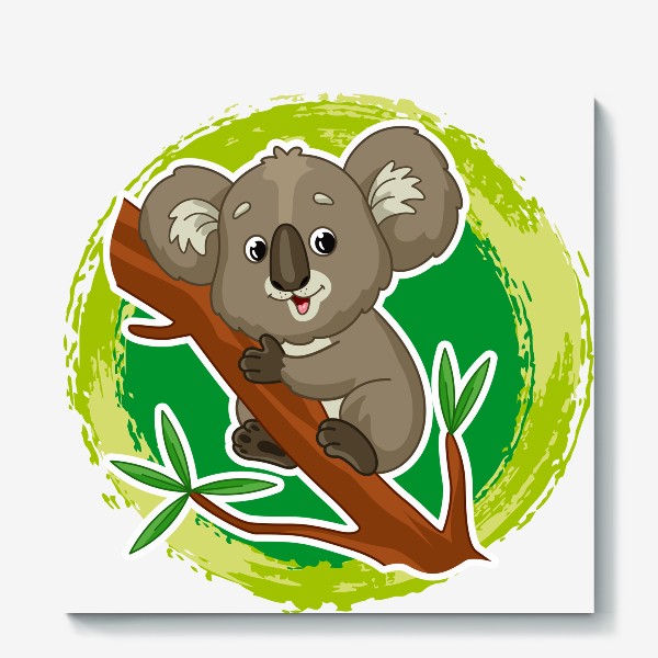 Холст «Мультяшный коала»
