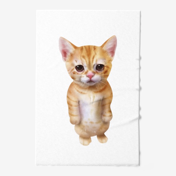 Полотенце «Милый грустный котенок, символ 2023»