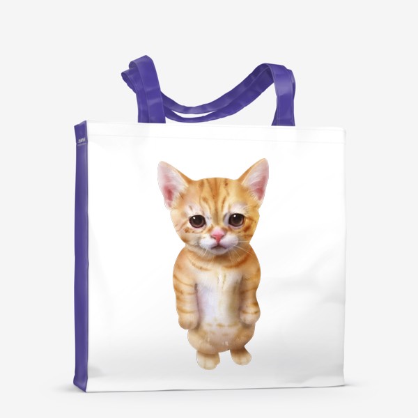 Сумка-шоппер «Милый грустный котенок, символ 2023»