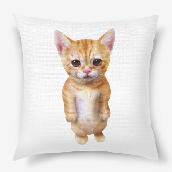 Подушка «Милый грустный котенок, символ 2023»