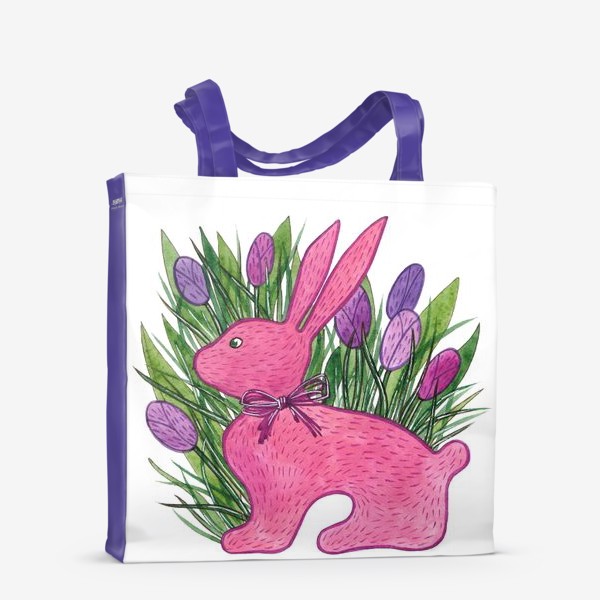 Сумка-шоппер «Розовый кролик. Новый год 2023. Год Кота и Кролика»