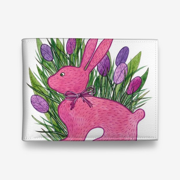 Кошелек «Розовый кролик. Новый год 2023. Год Кота и Кролика»