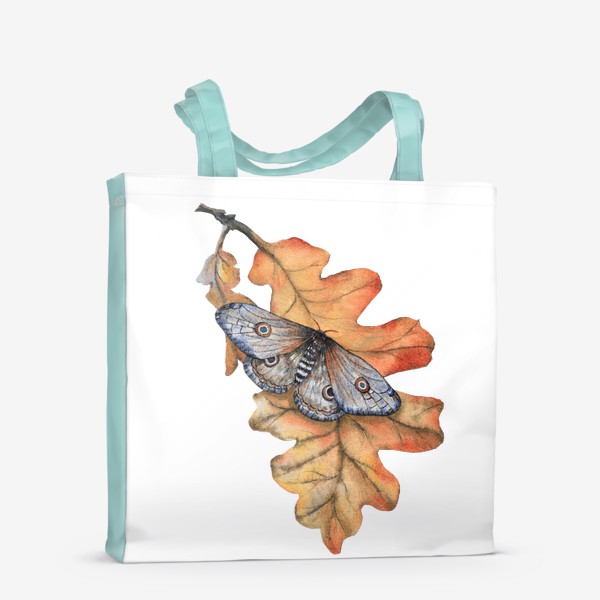 Сумка-шоппер «Бабочка Мотылек Листья Осень Дуб Насекомые»