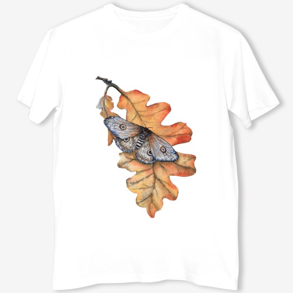 Футболка &laquo;Бабочка Мотылек Листья Осень Дуб Насекомые&raquo;
