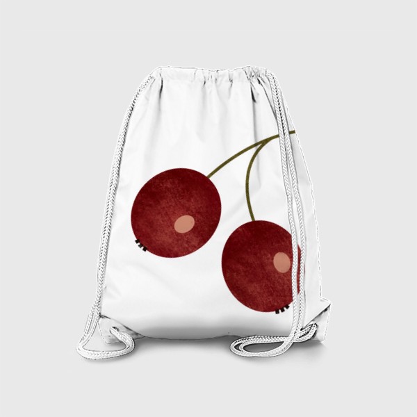 Рюкзак «Красные ягоды. Ягодный принт. Ветка ягод»
