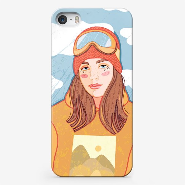 Чехол iPhone «портрет девушки в лышной экипировке»