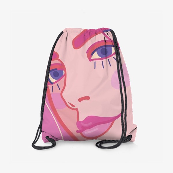 Рюкзак «женский портрет в розовых тонах»