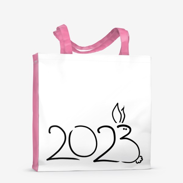 Сумка-шоппер «2023. Новогодний леттеринг, Год кролика»
