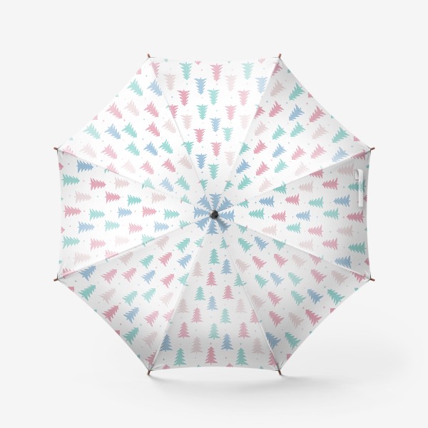 Зонт «Елочки со снежинками»
