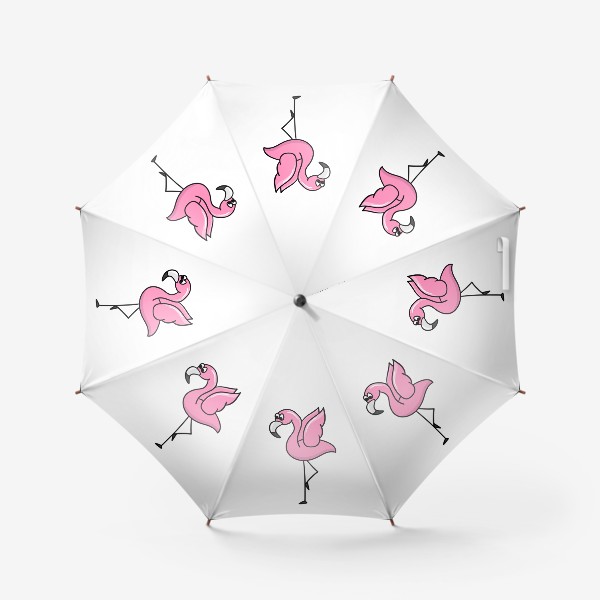 Зонт «Розовый фламинго с поднятыми крыльями»