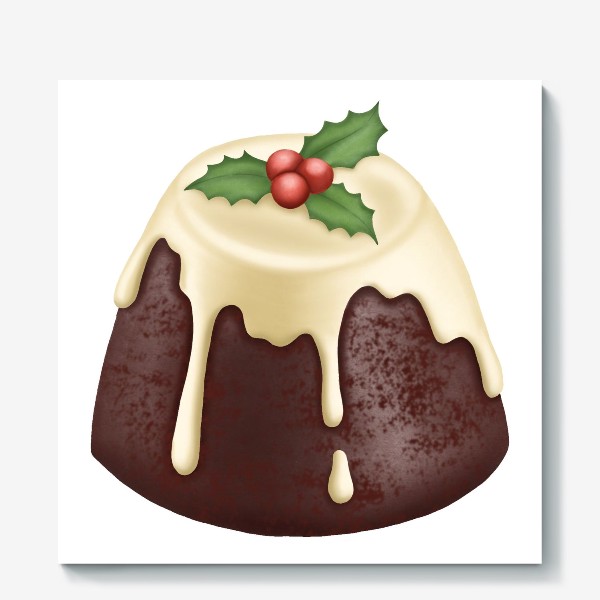 Холст «Рождественский кекс»