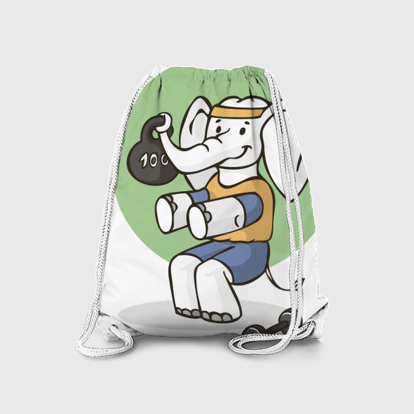 Рюкзак «иллюстрация слон атлет спортсмен»