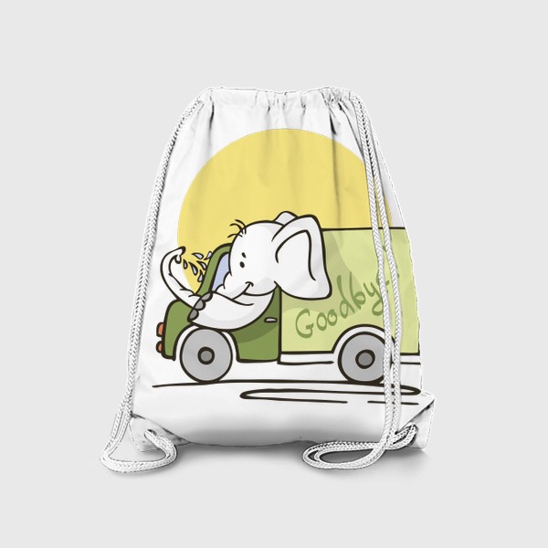 Рюкзак &laquo;иллюстрация слон водитель машины грузовик&raquo;