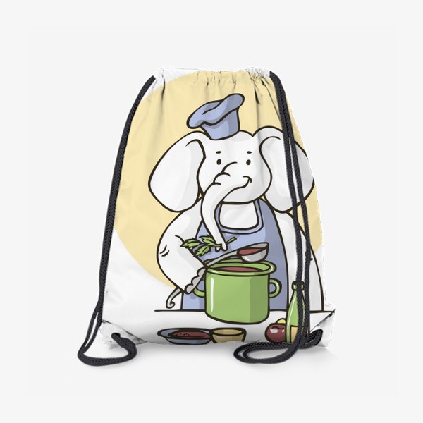 Рюкзак «иллюстрация слон повар»