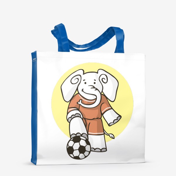Сумка-шоппер «иллюстрация слон спортсмен футболист»