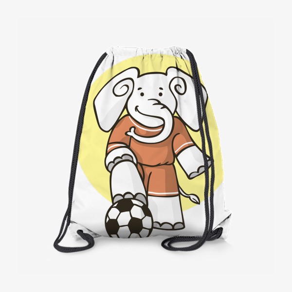 Рюкзак &laquo;иллюстрация слон спортсмен футболист&raquo;