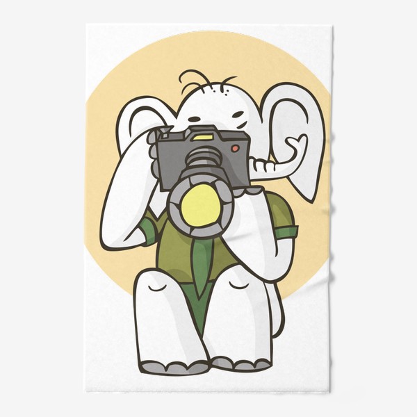 Полотенце «иллюстрация слон фотограф бойскаут»