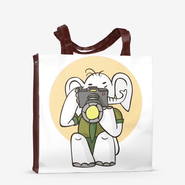 Сумка-шоппер «иллюстрация слон фотограф бойскаут»