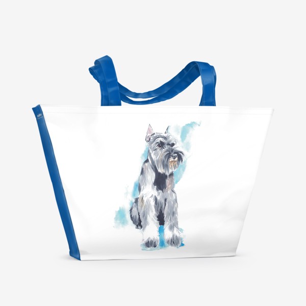 Пляжная сумка «Собака Цвергшнауцер»
