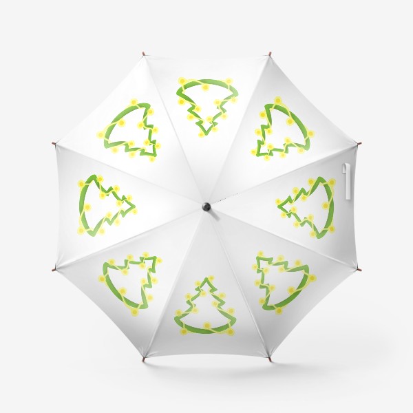 Зонт «Новогодняя ёлка с гирляндой»