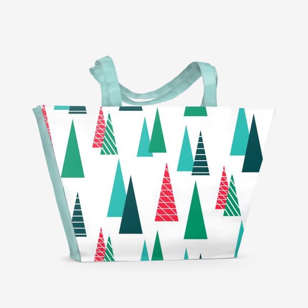 Пляжная сумка «Новогодние елочки»