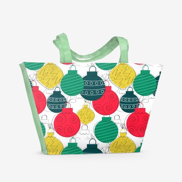 Пляжная сумка «Шары новогодние»