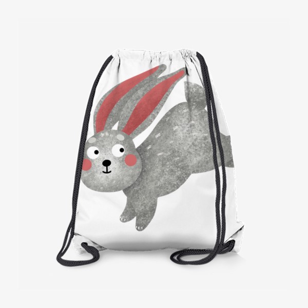 Рюкзак «Серый заяц. Забавный кролик Принт с зайцем или кроликом»