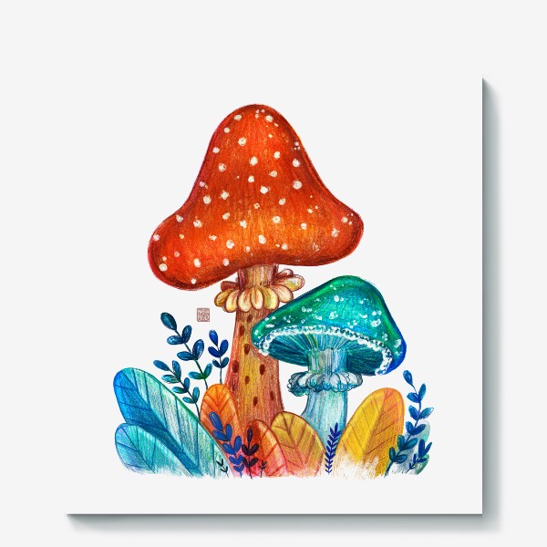 Холст «Магические грибы»