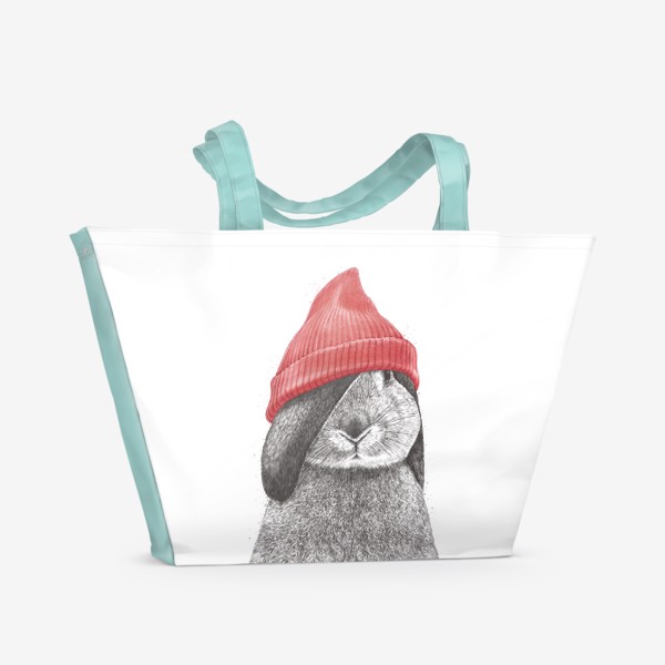 Пляжная сумка «Кролик в шапке»