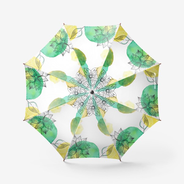 Зонт «Цветы в графике»