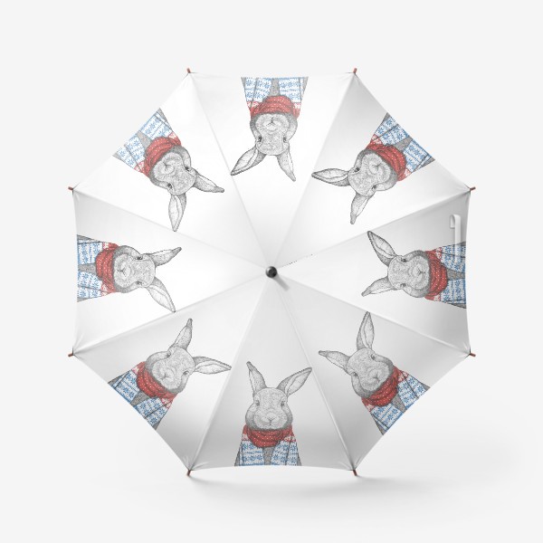 Зонт «Кролик с шарфом »