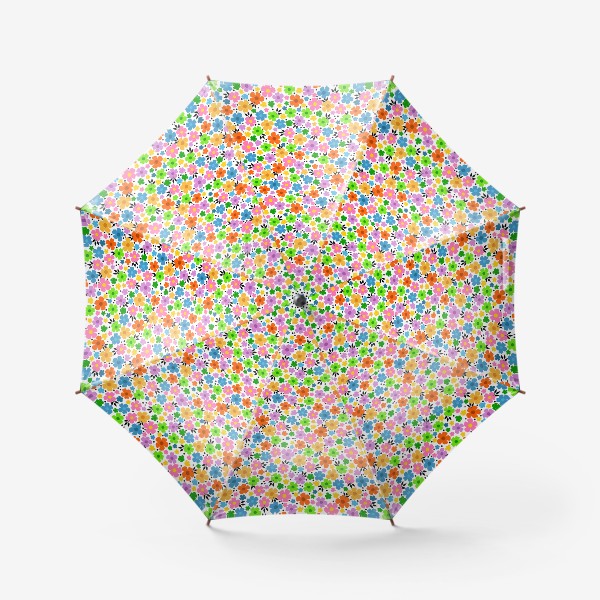Зонт «Яркие цветы, разноцветный принт»