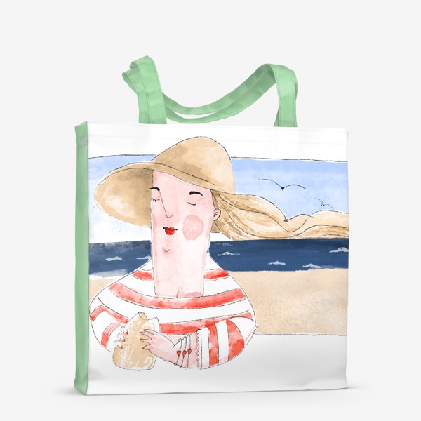 Сумка-шоппер «На море отпуск девушка лето »