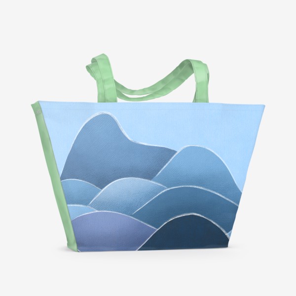 Пляжная сумка «Зима и горы»