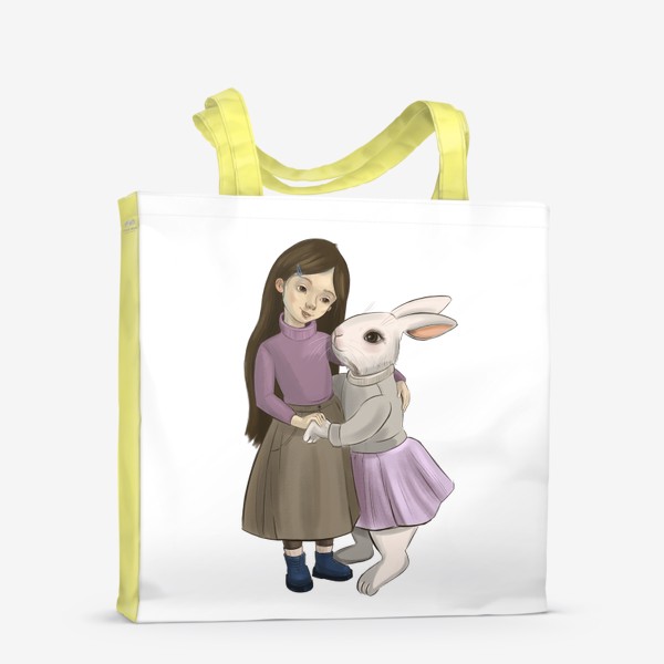 Сумка-шоппер «Девочка и зайка»
